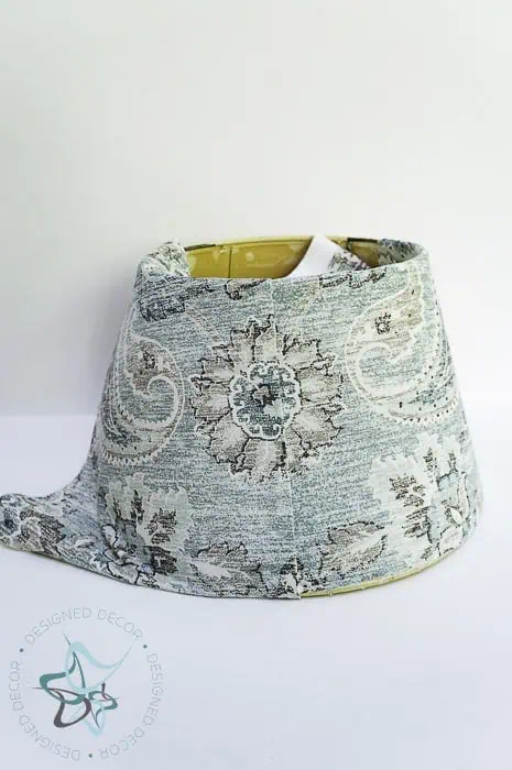 align fabric on lampshade