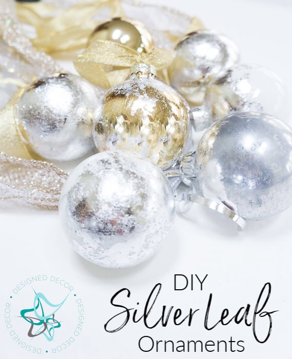 Modern Diy Silver Leaf Christmas Ornaments- Designed Decor