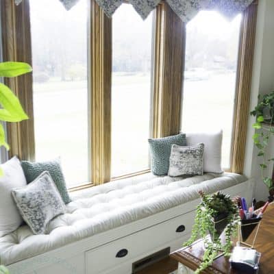 Make an Easy Beautiful Tufted Window Seat Cushion
