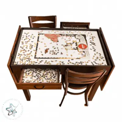 Jigsaw Puzzle Table Pub Height - fully open top