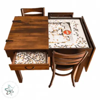 Jigsaw Puzzle Table Pub Height - split top open