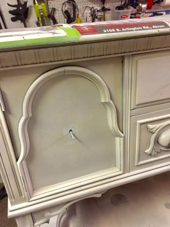 paint bleed through on antique buffet