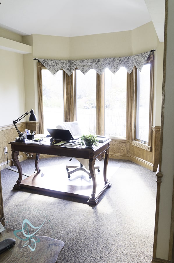 view of office entryway before makeover