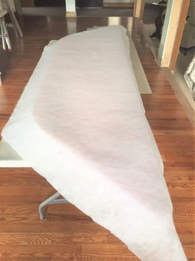 Batting over window seat bench template