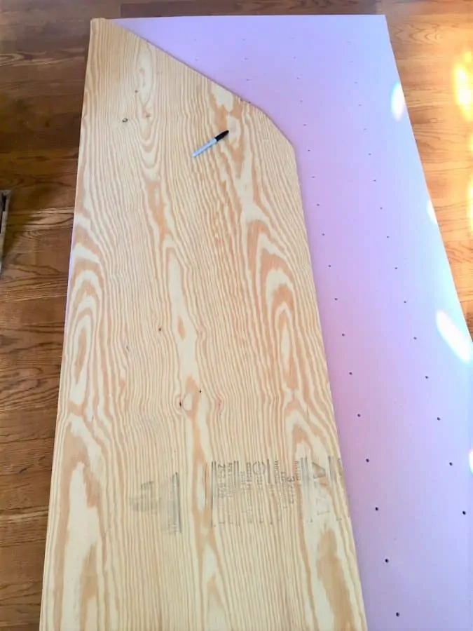 Marking foam cushion template