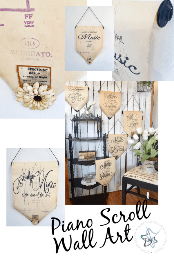 DIY Wall Art from Piano Scrolls