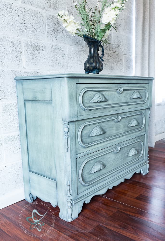 powder glaze dresser makeover