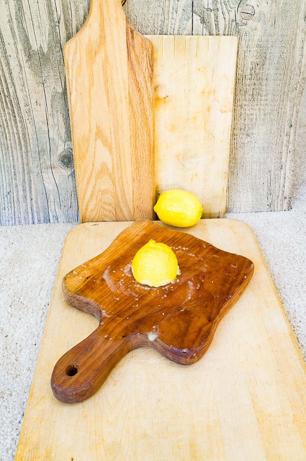 DIY Natural Kitchen Cutting Board Sanitizer • New Life On A Homestead