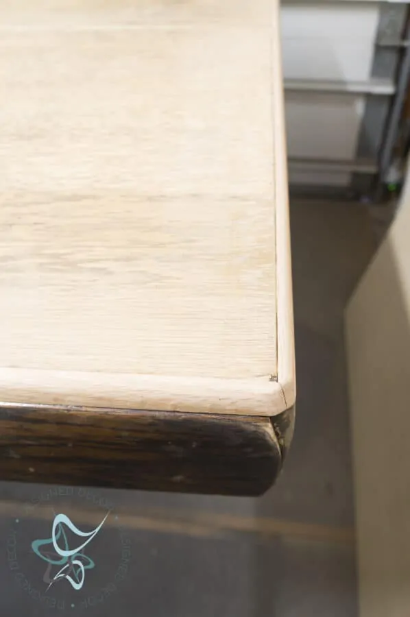 adding oak quarter round to edges of tabletop