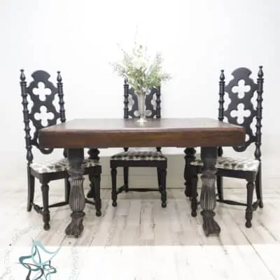 Easily enhancing the age of an antique table