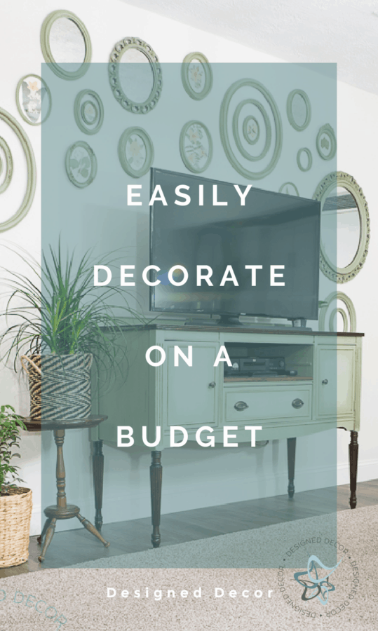 graphic of  how to easily decorate on a budget