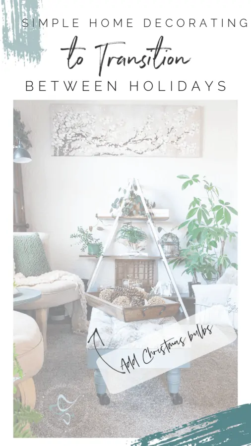 image of a sitting area decorated for Christmas