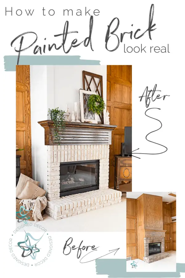 image of painted bricks with a photo of a before and after