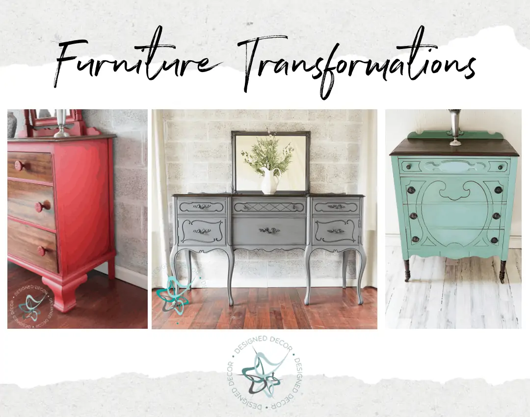 after photos of painted transform furniture pieces