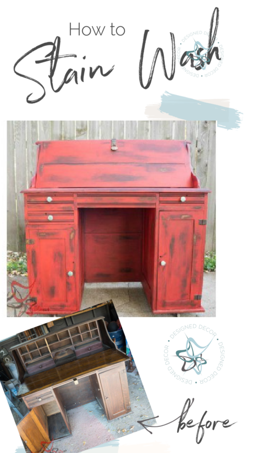 image of a vintage desk makeover