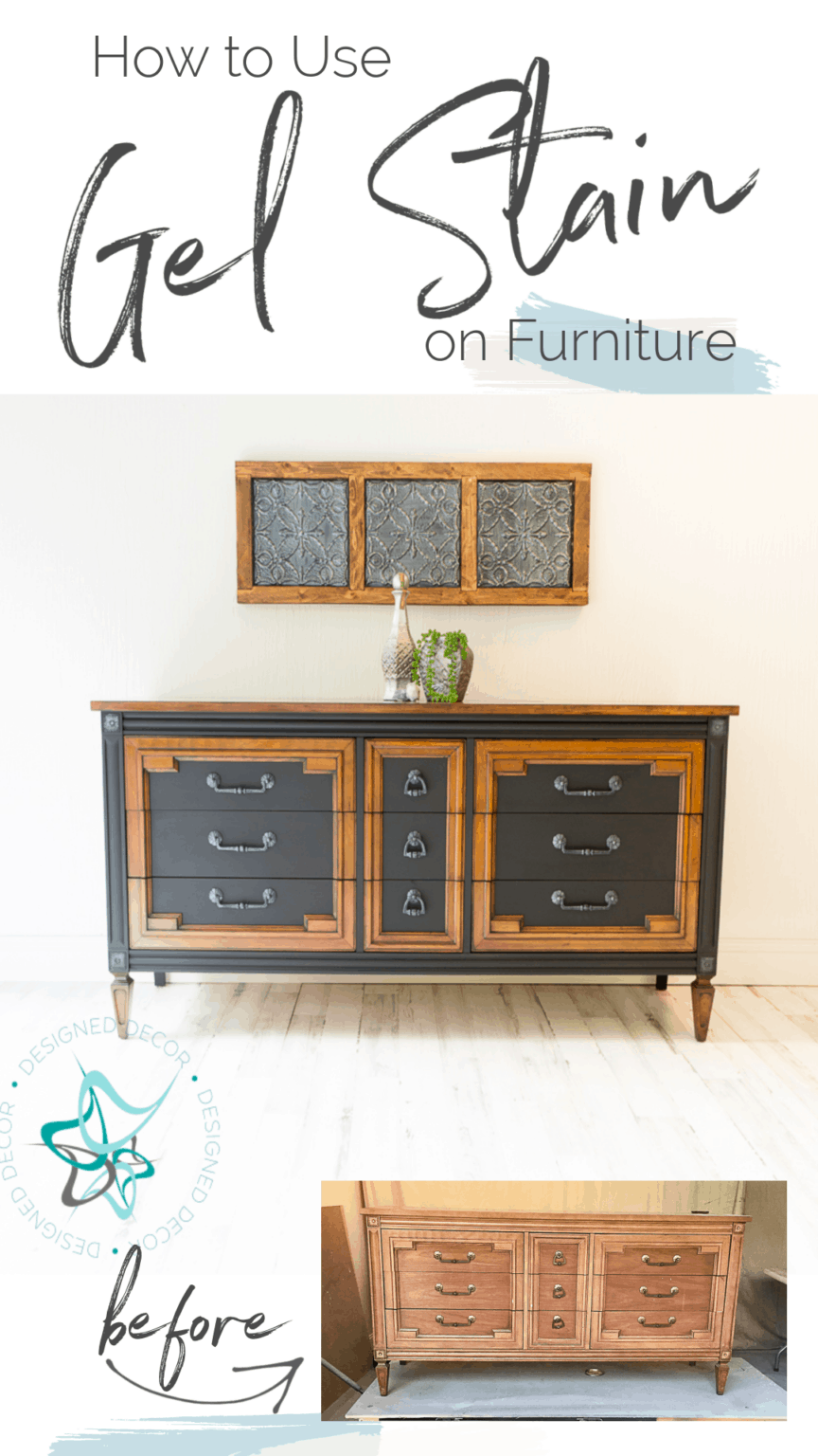 How to use gel stain on furniture without stripping Designed Decor
