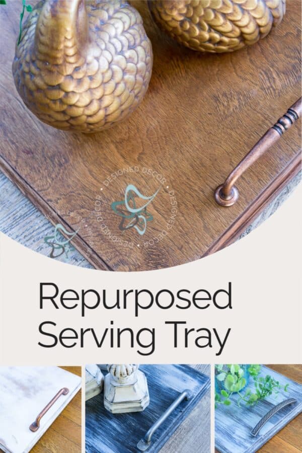 graphic of different images of repurposed serving trays