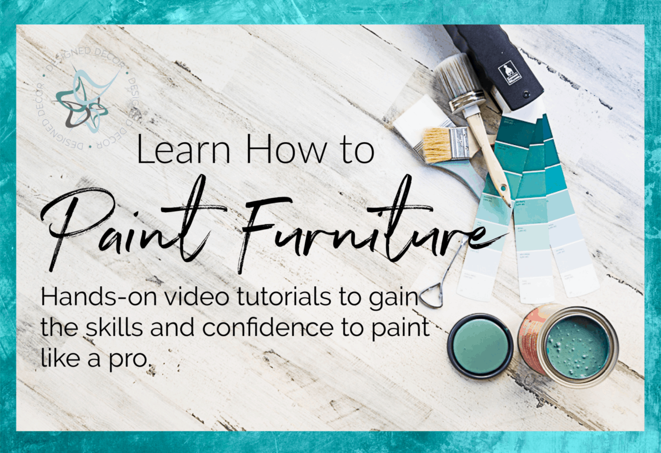 How to paint furniture with a paint meshing technique Designed Decor