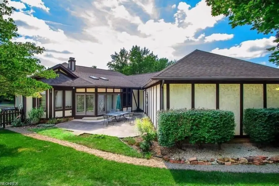 before image of the patio makeover  