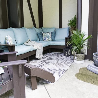 Repurposing wood for a unique diy outdoor sectional sofa
