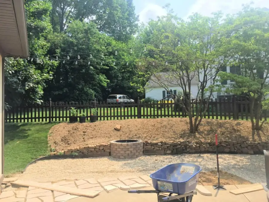 image of the patio extension during the makeover