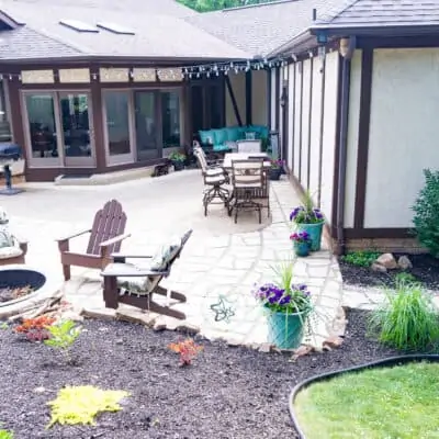 Revealing a creative DIY patio extension with pavers
