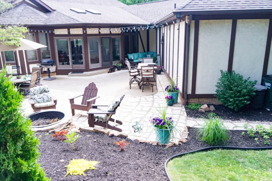 after image of a patio makeover