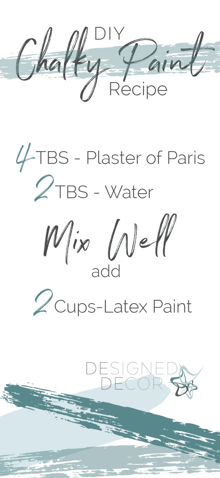 Make your own easy DIY Chalk Paint Recipe for Furniture!
