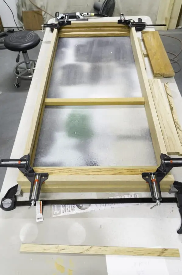 wood frame being built