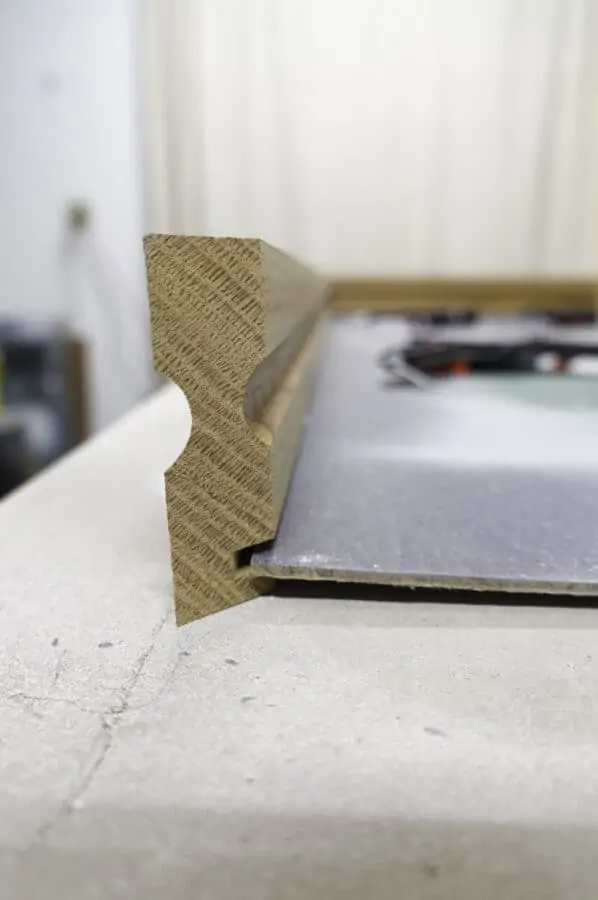 close up image of a mitered wood frame