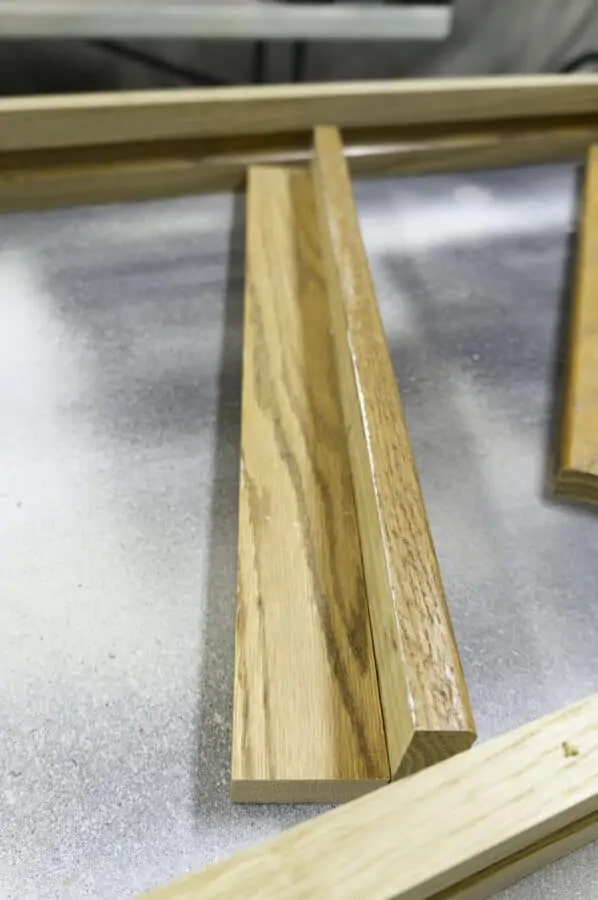 close up image of a wood shelf