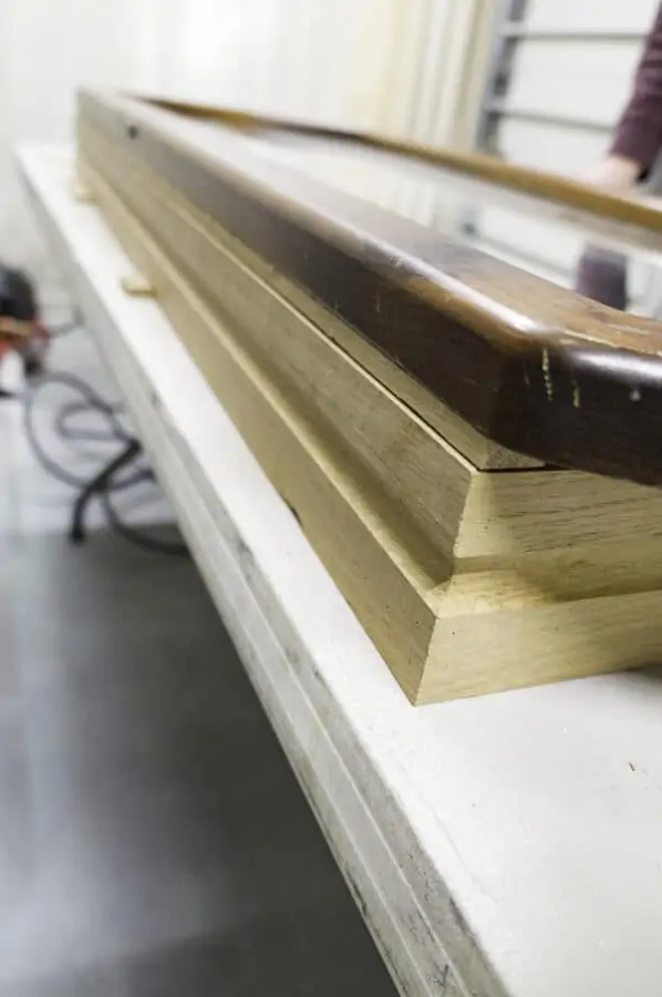 close up image of the mirror on top of the jewelry storage frame