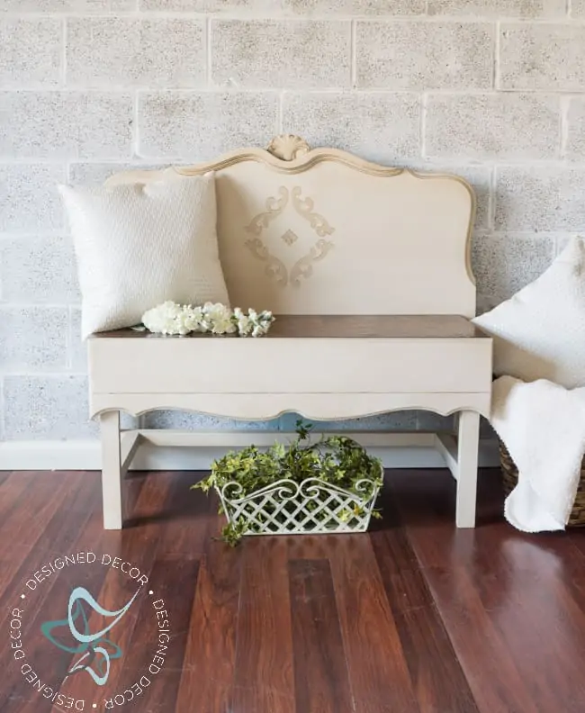 Twin headboard bench