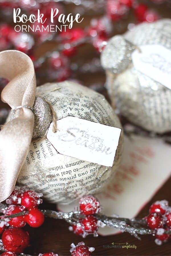 Styrofoam Ball Glitter Ornament- Christmas Decor on a Budget-Part