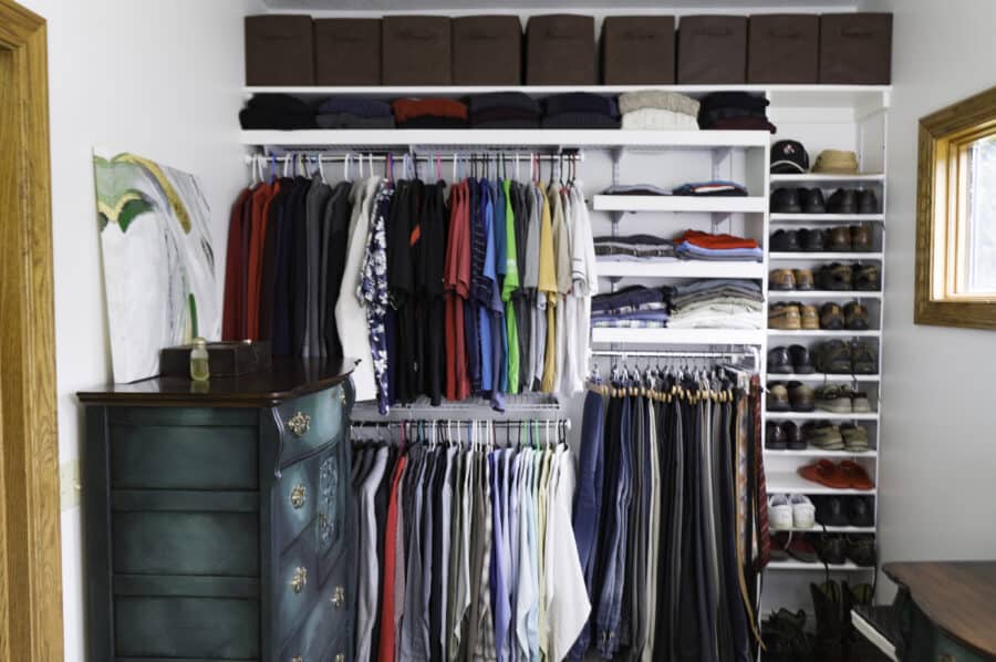 image of an organized closet makeover