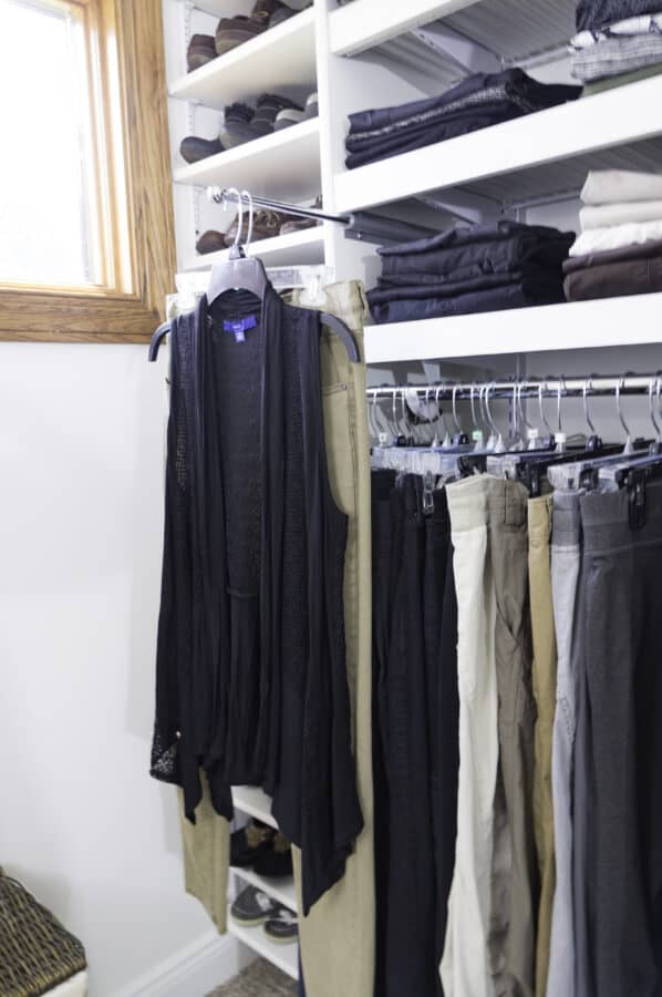 image of an outfit hanging in a closet