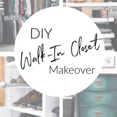 A practical DIY walk-in closet makeover on a budget
