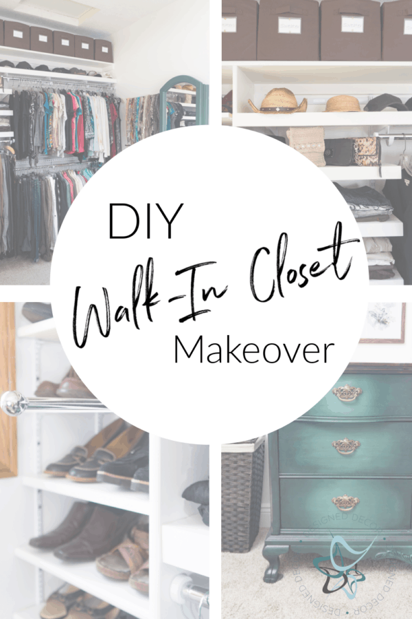 graphic for a DIY walk-in closet makeover