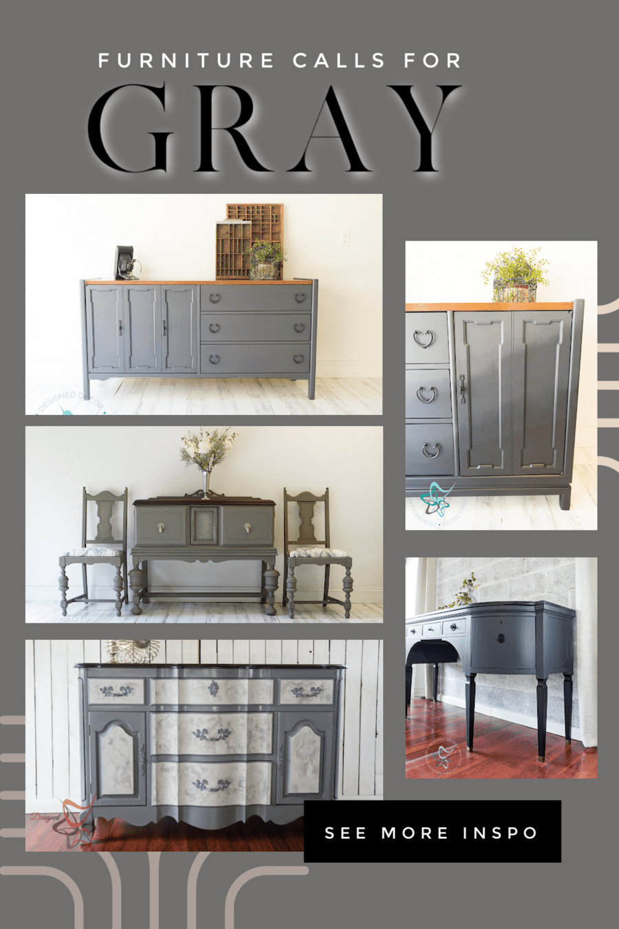 How to use gray paint on furniture makeovers Designed Decor