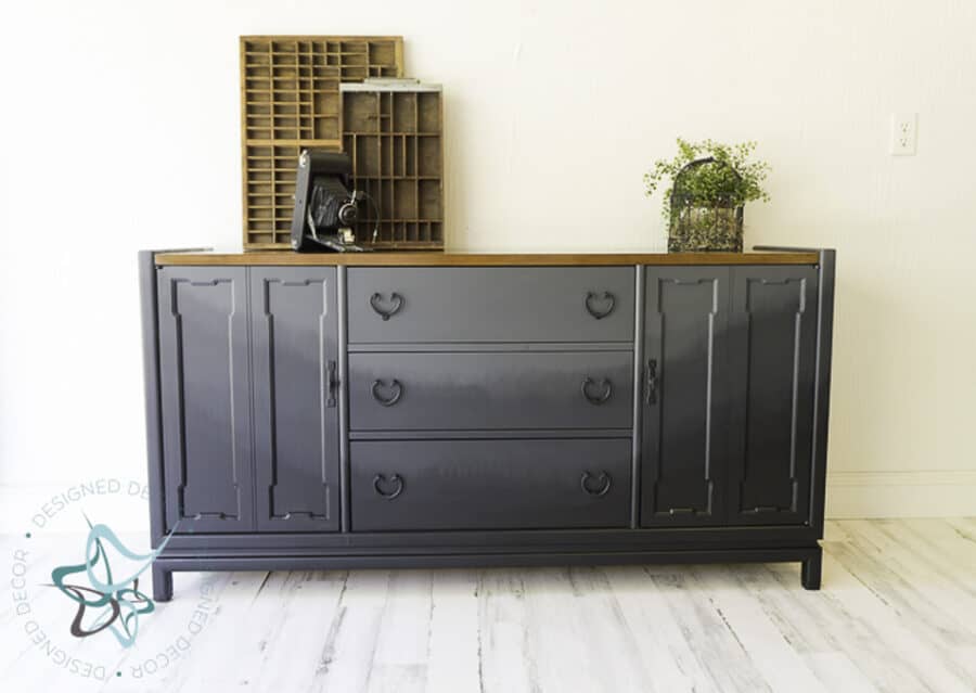 gray painted dresser