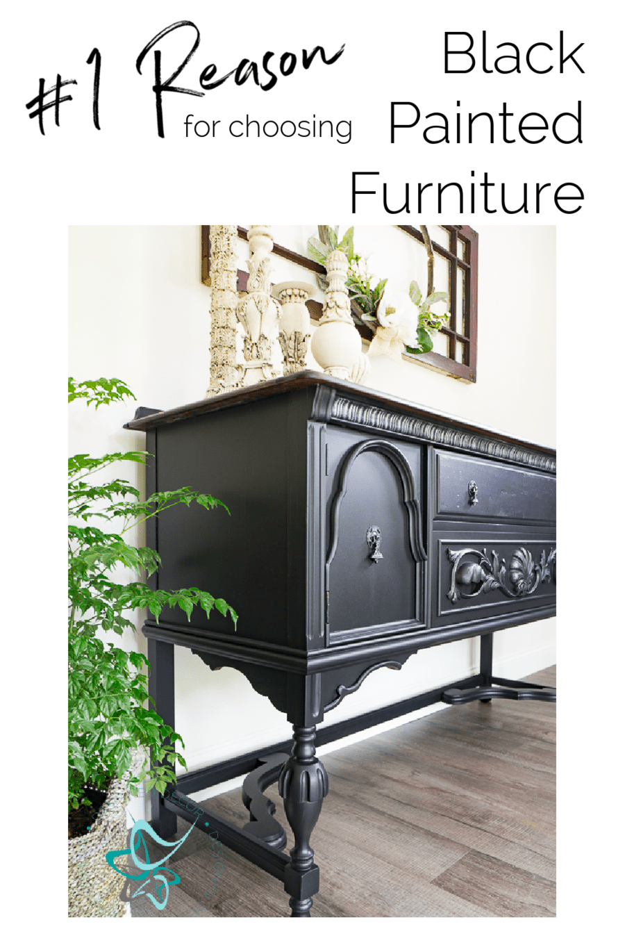 DIY Black Chalk Finish Paint  Black painted furniture, Furniture makeover, Painted  furniture