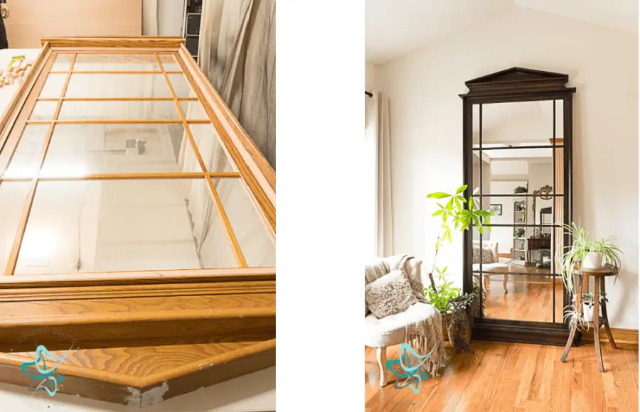 before after photo on how to easily darken stain