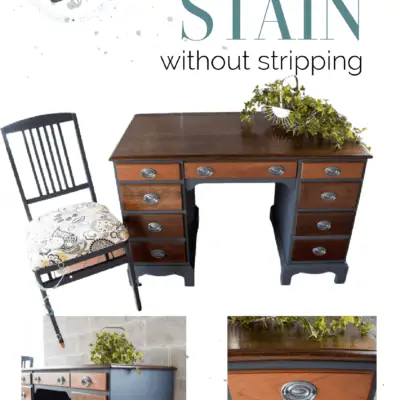 Easy DIY Ombre stain finish with no stripping