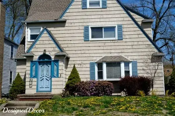 house before curb appeal makeover