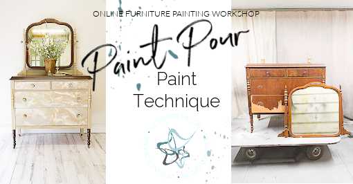 paint pour paint technique online furniture painting workshops graphic