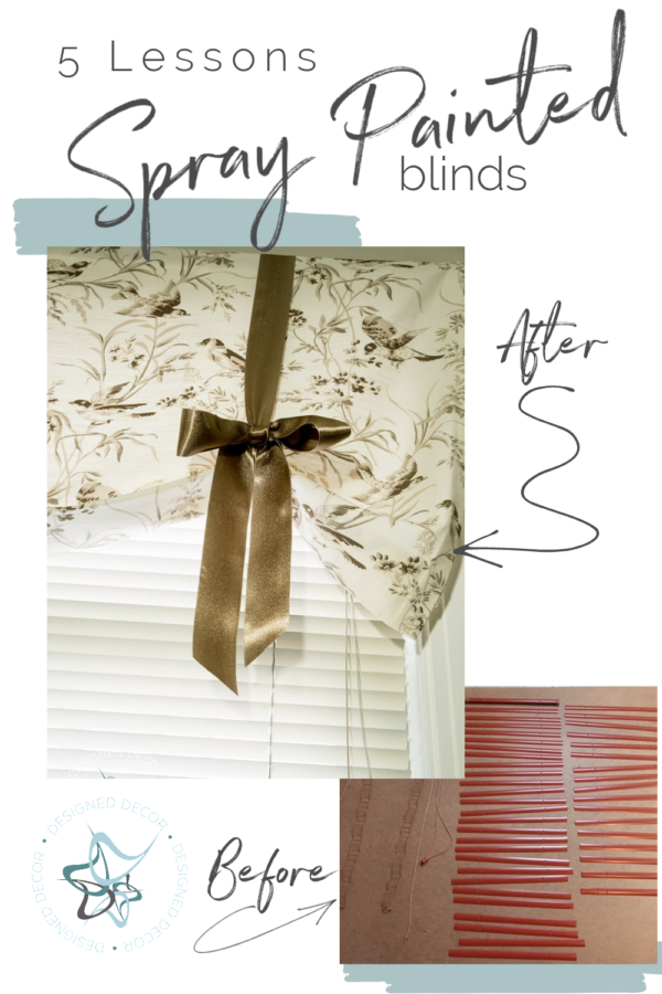 Spray Painted Blinds and the 5 important lessons learned Designed Decor
