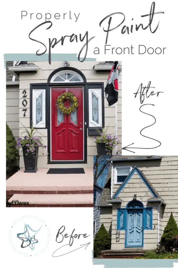 graphic on how to properly spray paint a front door