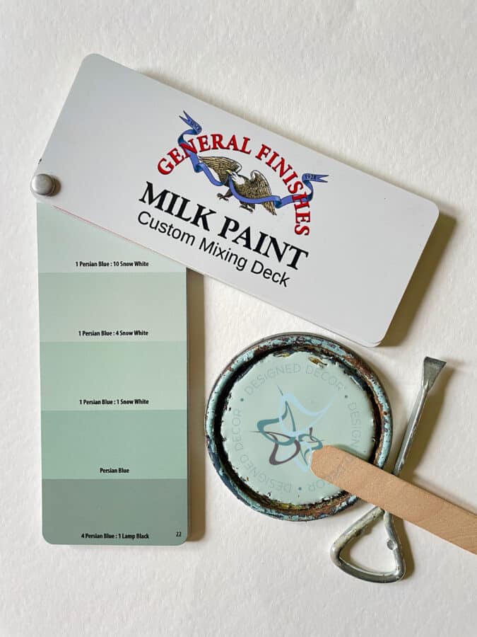 custom paint color swatch card with paint ratios