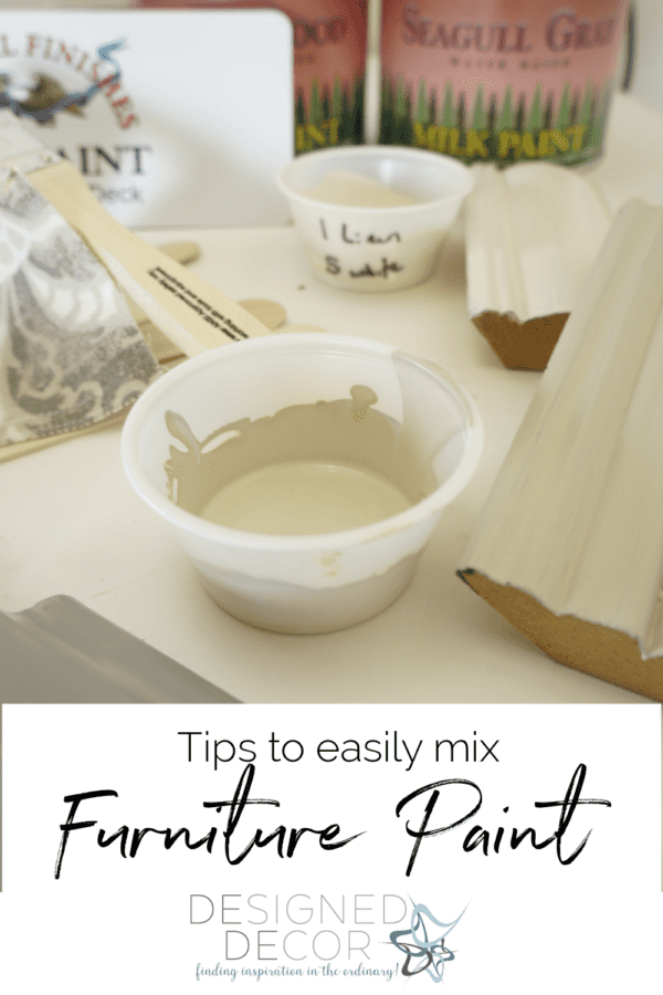 graphic on tips to easily mix furniture paint