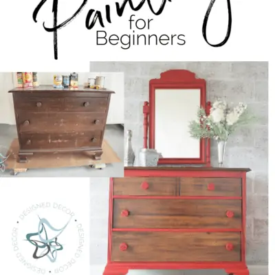 Easy furniture painting for beginners with video tutorials